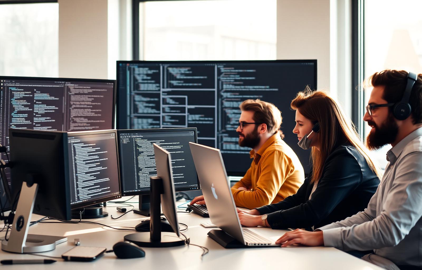 Engineers collaborating